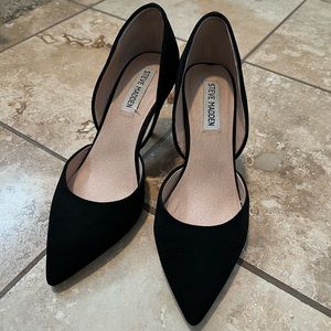 Steve Madden Black Suede Heels